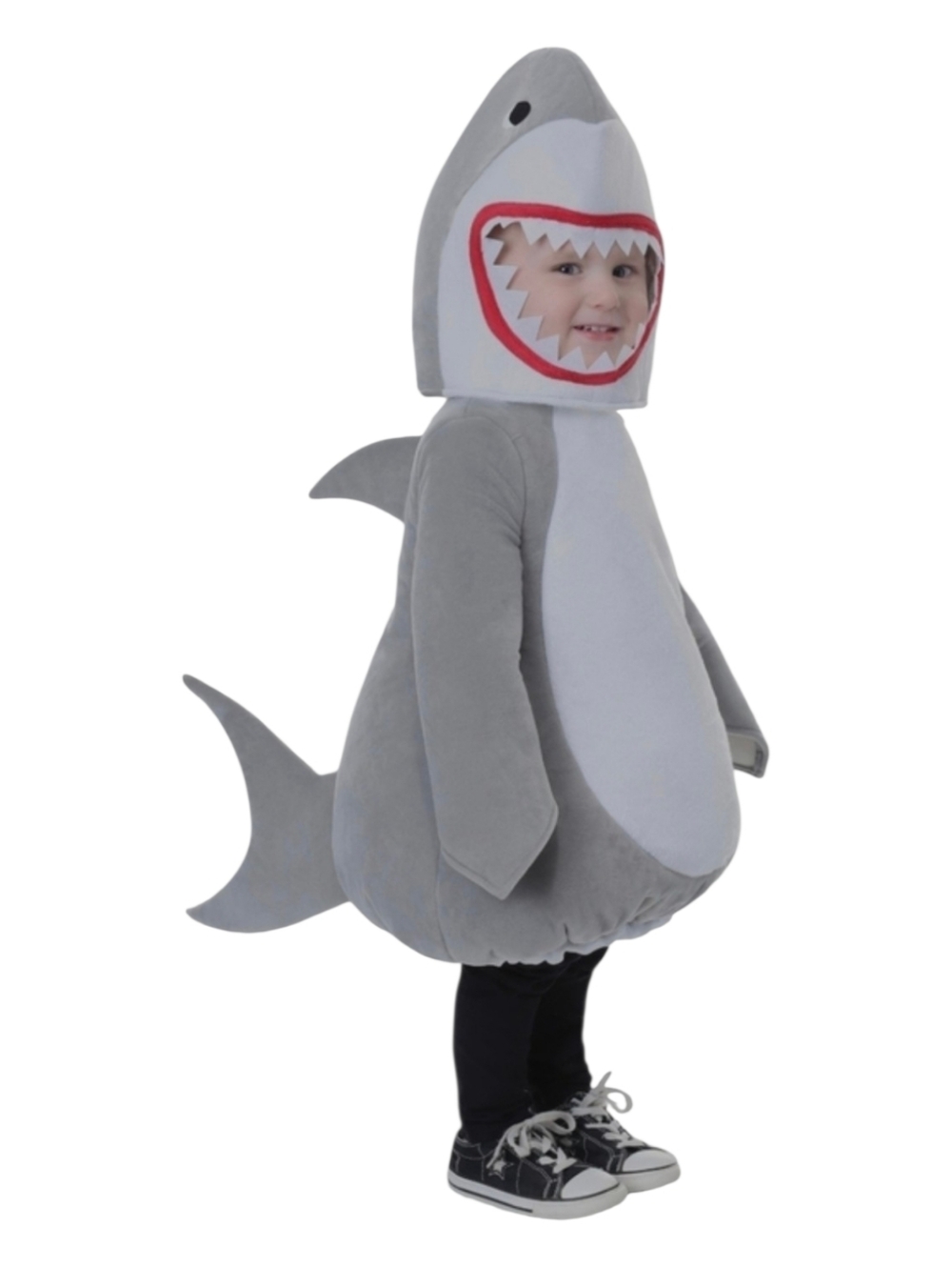 Grey Shark Costume for Kids with White Belly